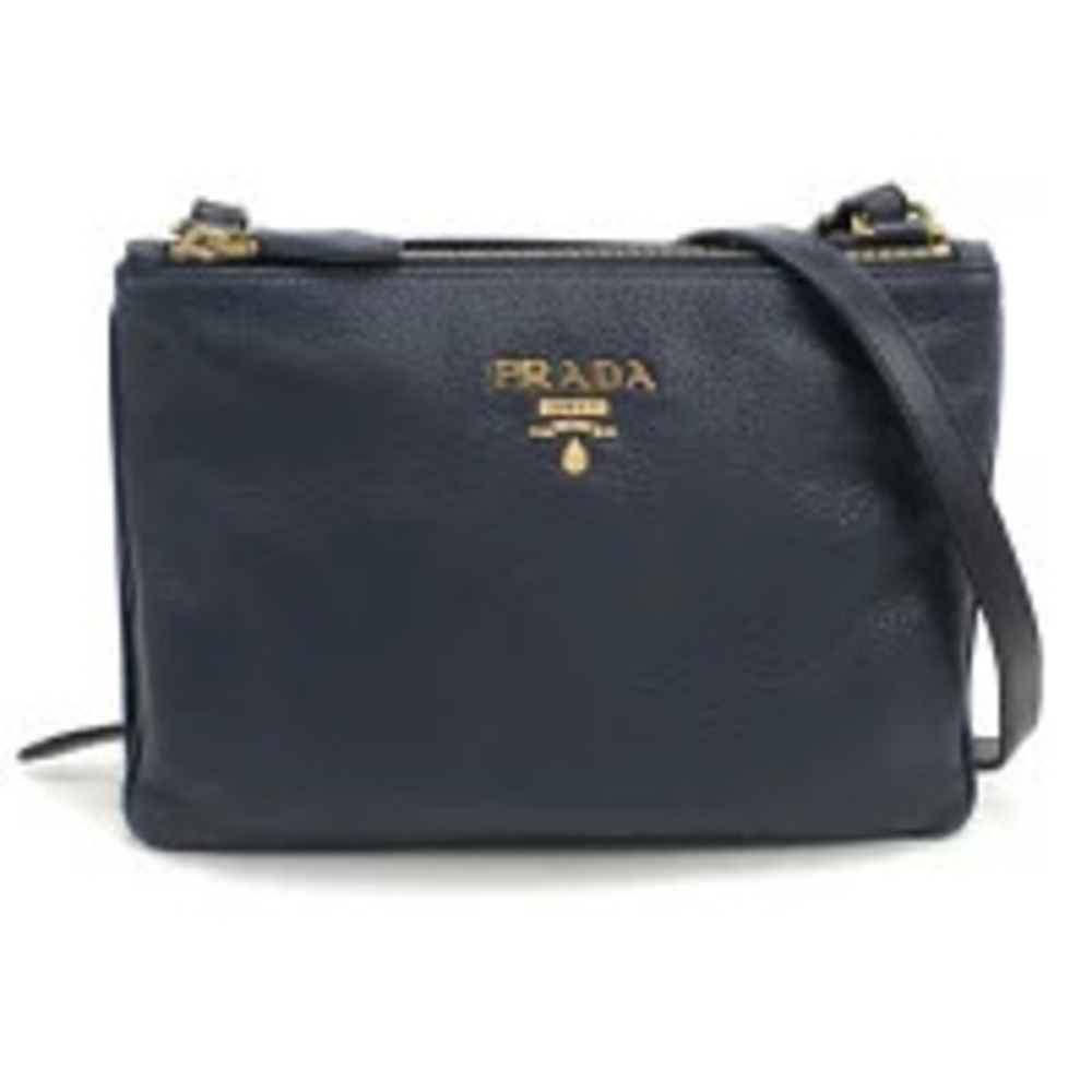 Prada Tessuto Crossbody Bag Leather Navy Blue